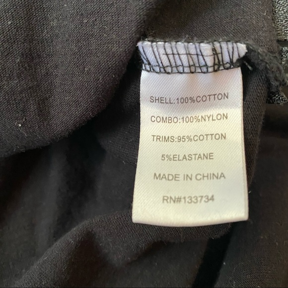 KITE New York black tee shirt men’s size large 100% cotton zipper accents - Picture 3 of 8